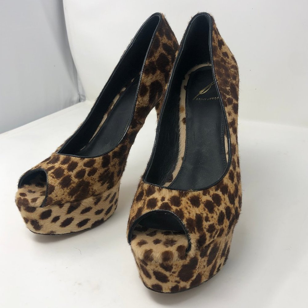 Brian Atwood ~ Vera Cuoio | Cheeta Print Calf Hide w/Stiletto | Womens Shoe 8